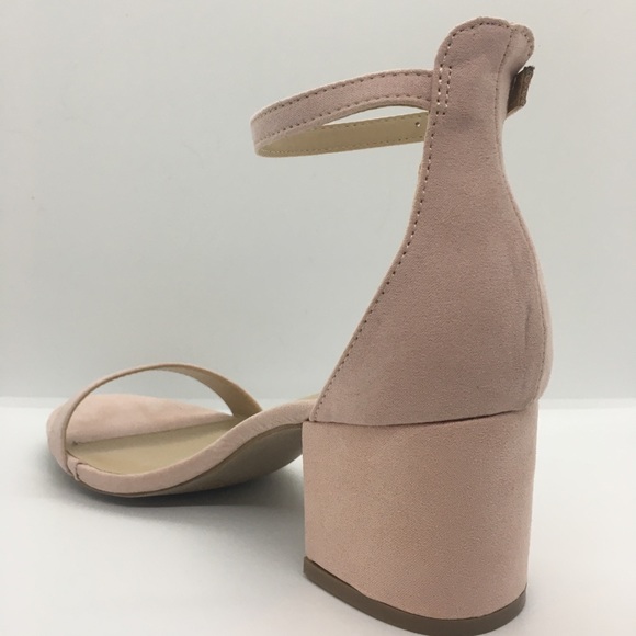 Blush Suede Charlotte Russe Ankle Strap Heels 9 - Picture 3 of 8